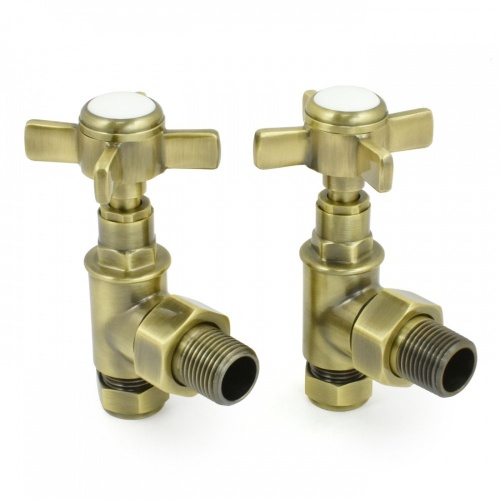 Belgravia Manual Cast Iron Radiator Valves Antique Brass